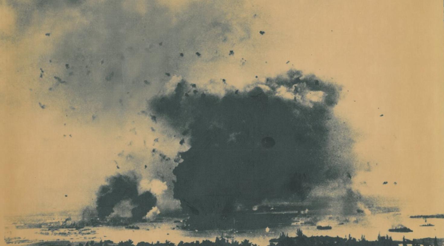 USS Arizona under attack